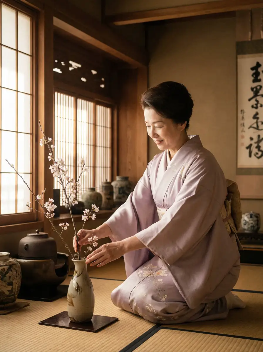 一位优雅的 多多视频 - 高清在线视频 | 最新热门多多视频 | 免费资源每日更新站 在和室中插花